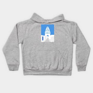 Bell Tower, Megalochori Village, Santorini, Greece Kids Hoodie